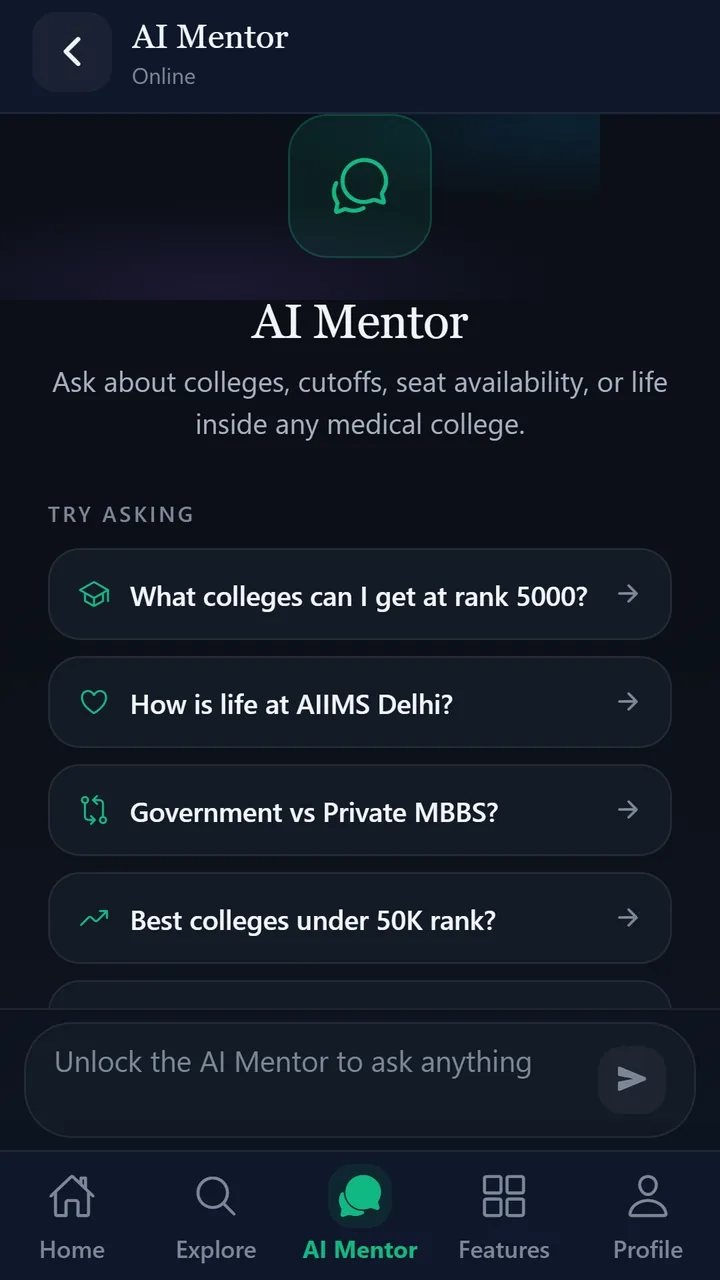 AI Counsellor screenshot